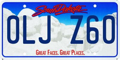 SD license plate 0LJZ60