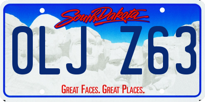SD license plate 0LJZ63