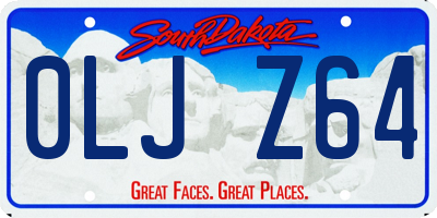 SD license plate 0LJZ64