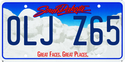 SD license plate 0LJZ65