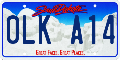 SD license plate 0LKA14