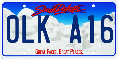 SD license plate 0LKA16