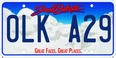 SD license plate 0LKA29