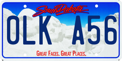 SD license plate 0LKA56