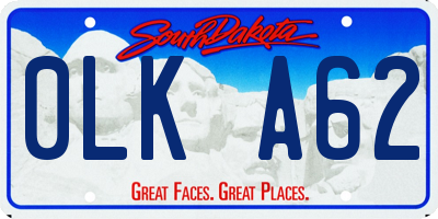 SD license plate 0LKA62