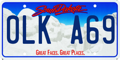 SD license plate 0LKA69