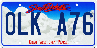 SD license plate 0LKA76