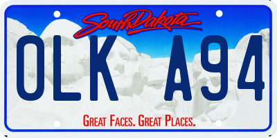 SD license plate 0LKA94