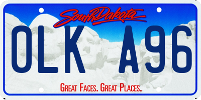 SD license plate 0LKA96