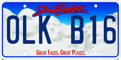 SD license plate 0LKB16