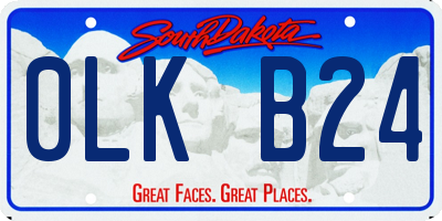 SD license plate 0LKB24