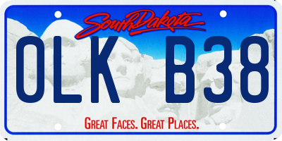 SD license plate 0LKB38