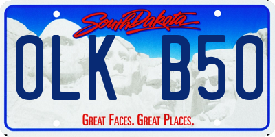SD license plate 0LKB50
