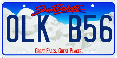 SD license plate 0LKB56