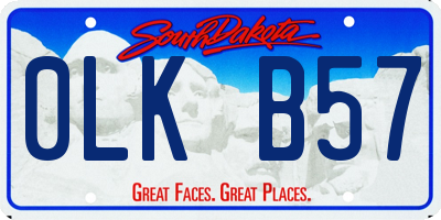 SD license plate 0LKB57