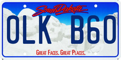 SD license plate 0LKB60