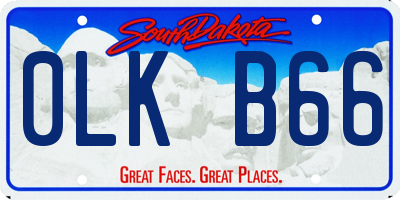 SD license plate 0LKB66