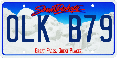 SD license plate 0LKB79