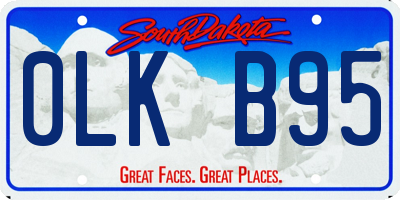 SD license plate 0LKB95