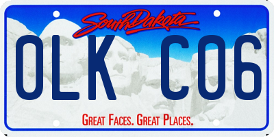 SD license plate 0LKC06
