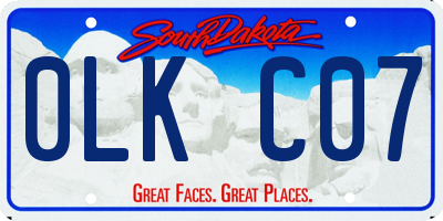 SD license plate 0LKC07