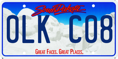 SD license plate 0LKC08