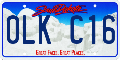 SD license plate 0LKC16