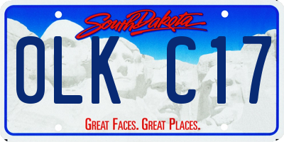 SD license plate 0LKC17