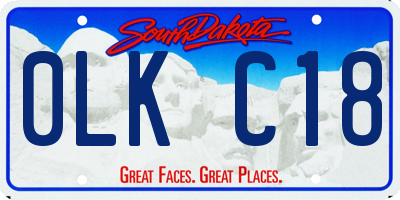 SD license plate 0LKC18
