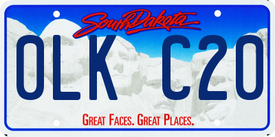 SD license plate 0LKC20