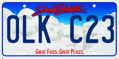 SD license plate 0LKC23