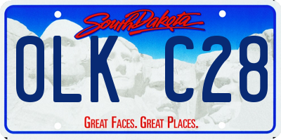 SD license plate 0LKC28