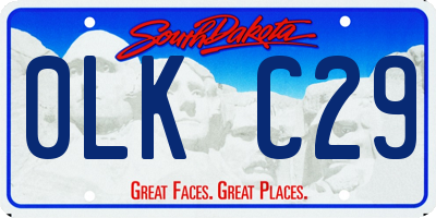 SD license plate 0LKC29