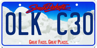 SD license plate 0LKC30