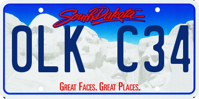 SD license plate 0LKC34