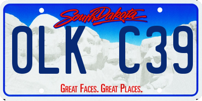 SD license plate 0LKC39