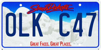 SD license plate 0LKC47