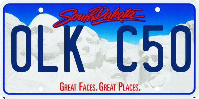 SD license plate 0LKC50