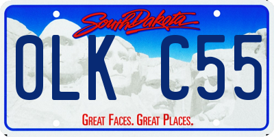 SD license plate 0LKC55