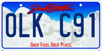 SD license plate 0LKC91
