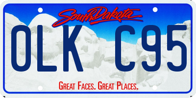 SD license plate 0LKC95