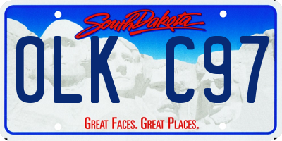SD license plate 0LKC97