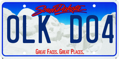 SD license plate 0LKD04