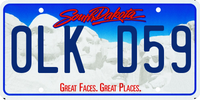 SD license plate 0LKD59