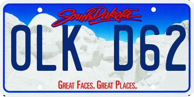 SD license plate 0LKD62