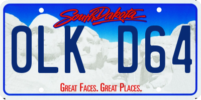 SD license plate 0LKD64