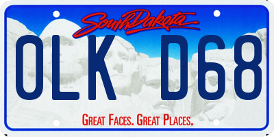 SD license plate 0LKD68