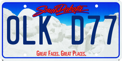 SD license plate 0LKD77