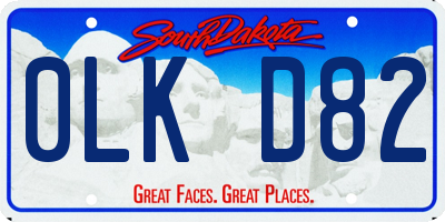 SD license plate 0LKD82