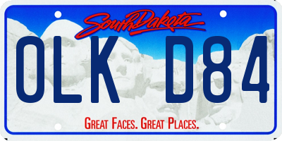 SD license plate 0LKD84